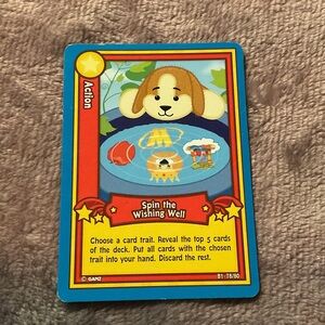 GANZ Spin the Wishing Well Card - B1 78/80 WEBKINZ